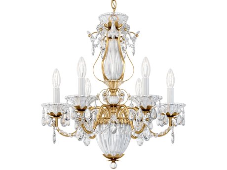 Schonbek Bagatelle 6-Light Silver Crystal Candelabra Chandelier
