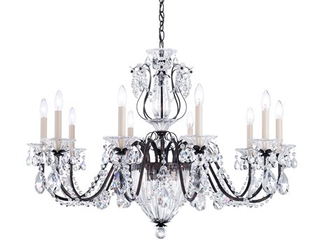 Schonbek Bagatelle 13-Light Bronze Crystal Candelabra Chandelier