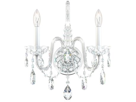 Schonbek Arlington 2-Light Polished Silver Crystal Wall Sconce