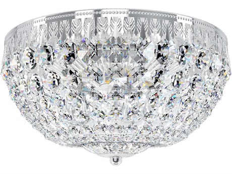 Schonbek Petit Crystal 5-Light Silver Bowl Flush Mount