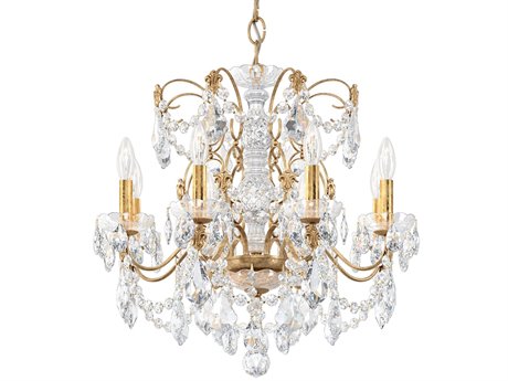Schonbek Century 8-Light Silver Crystal Candelabra Chandelier