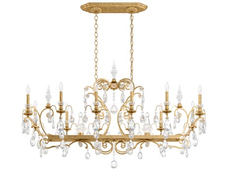 Schonbek Renaissance Candelabras 13-Light Brown Crystal Island Pendant