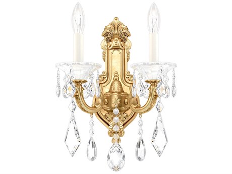 Schonbek La Scala 2-Light Silver Crystal Wall Sconce