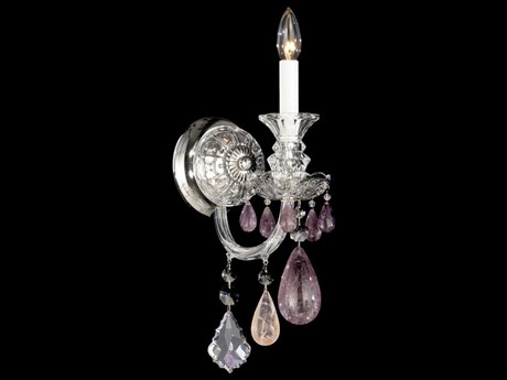 Schonbek Hamilton Rock Crystal 1-Light Silver Wall Sconce