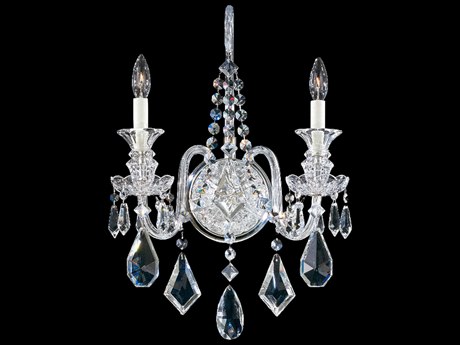 Schonbek Hamilton 2-Light Silver Wall Sconce