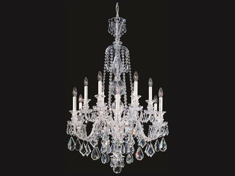 Schonbek Hamilton 12-Light Silver Candelabra Chandelier