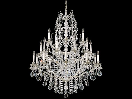 Schonbek Bordeaux 25-Light Silver Crystal Candelabra Chandelier