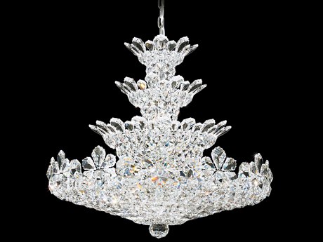 Schonbek Trilliane 30-Light Stainless Steel Silver Candelabra Chandelier