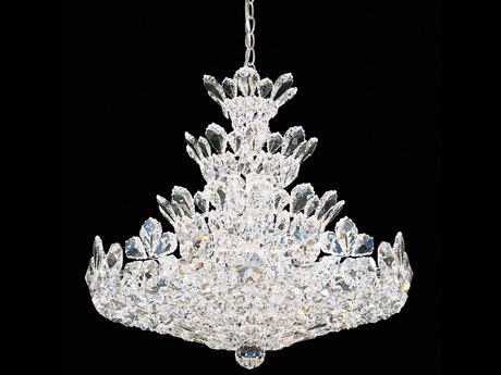 Schonbek Trilliane 24-Light Stainless Steel Silver Candelabra Chandelier