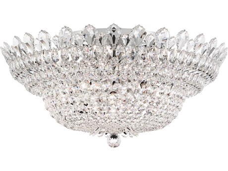 Schonbek Trilliane 23-Light Silver Crystal Bowl Flush Mount