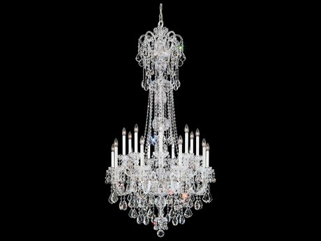 Schonbek Olde World 23-Light Silver Crystal Candelabra Chandelier