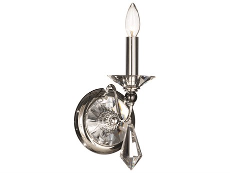 Schonbek Jasmine 1-Light Polished Silver Crystal Wall Sconce