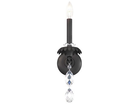 Schonbek Helenia 1-Light Black Crystal Wall Sconce
