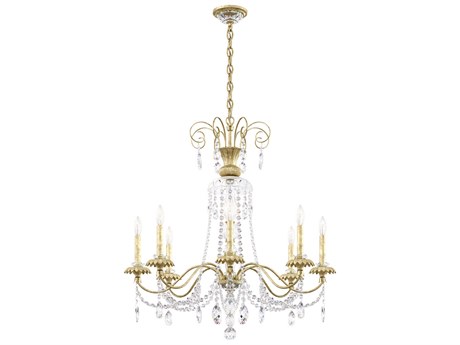 Schonbek Helenia 8-Light Antique Silver Crystal Candelabra Chandelier