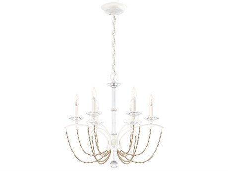 Schonbek Priscilla 6-Light White Crystal Candelabra Chandelier