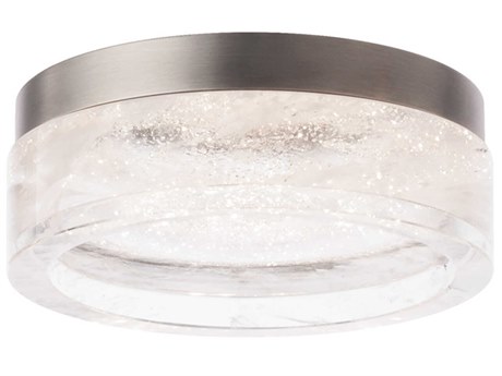 Schonbek Melange 1-Light Brushed Nickel Round Flush Mount