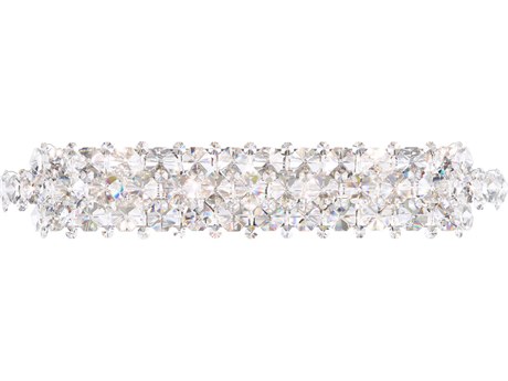 Schonbek Baronet 7-Light Silver Crystal Vanity Light