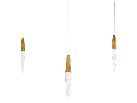 Schonbek Kindjal 3-Light Aged Brass Linear Island Pendant