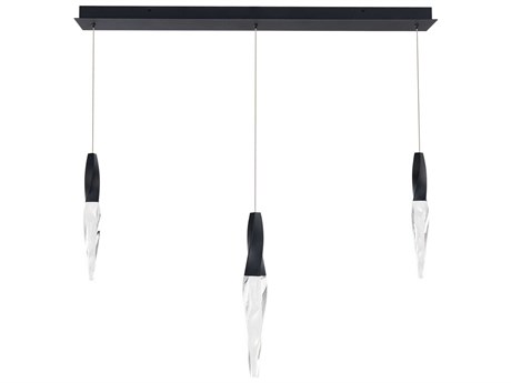 Schonbek Kindjal 3-Light Black Linear Island Pendant