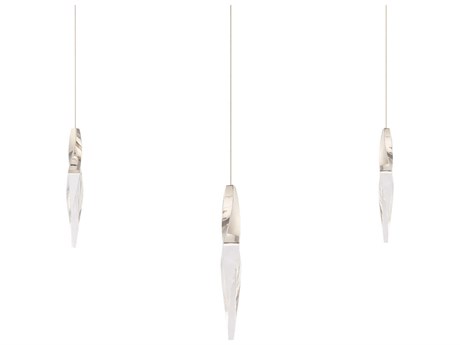 Schonbek Kindjal 3-Light Polished Nickel Linear Island Pendant