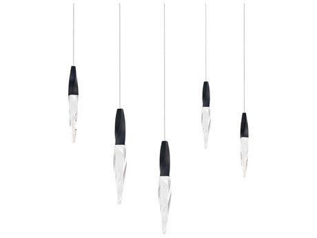 Schonbek Kindjal 5-Light Black Linear Island Pendant