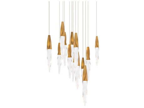 Schonbek Kindjal 13-Light Aged Brass Linear Pendant