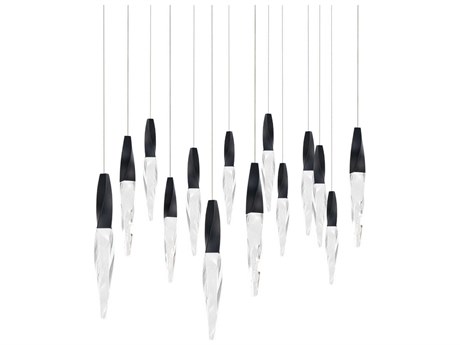 Schonbek Kindjal 14-Light Black Linear Island Pendant