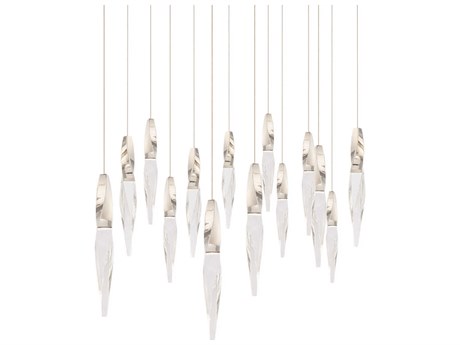 Schonbek Kindjal 14-Light Polished Nickel Linear Island Pendant