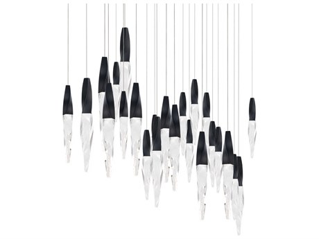 Schonbek Kindjal 23-Light Black Linear Island Pendant