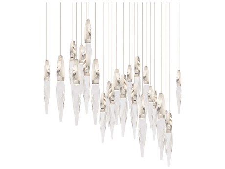 Schonbek Kindjal 23-Light Polished Nickel Linear Island Pendant