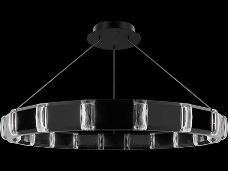 Schonbek Jounce Black Polished Nickel Round Pendant