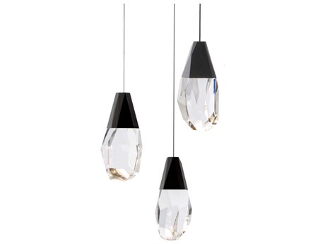 Schonbek Martini 3-Light Black Mini Pendant
