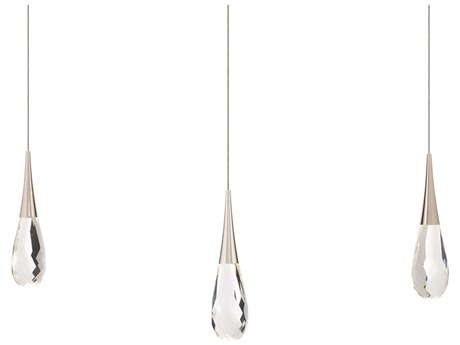 Schonbek Hibiscus 3-Light Polished Nickel Island Pendant