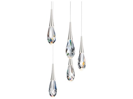 Schonbek Hibiscus 5-Light Polished Nickel Pendant