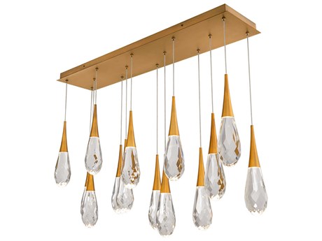 Schonbek Hibiscus 14-Light Aged Brass Island Pendant