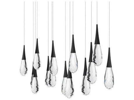 Schonbek Hibiscus 14-Light Black Island Pendant