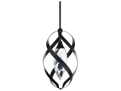 Schonbek Solan 1-Light Black Geometric Mini Pendant