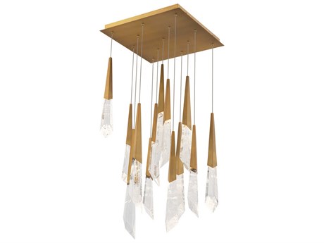 Schonbek Solitude 13-Light Aged Brass Pendant