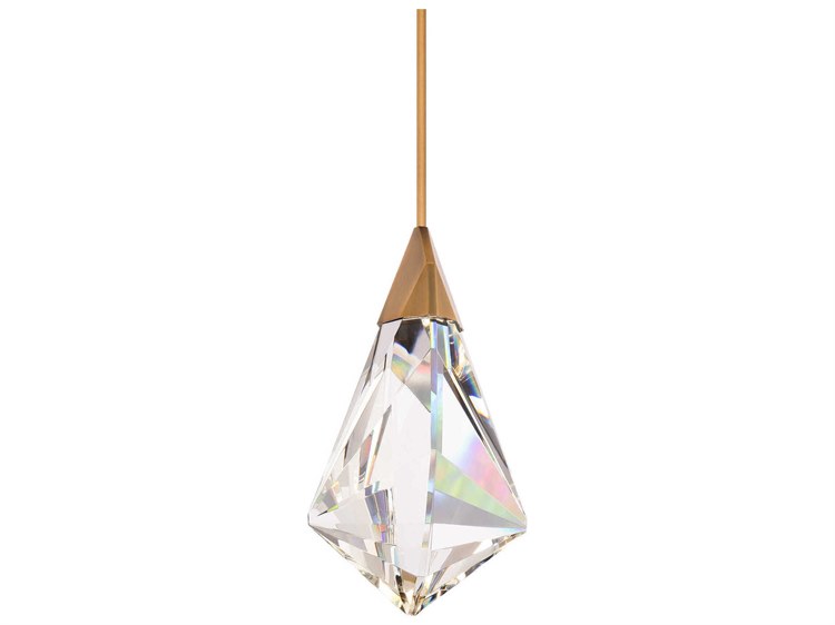 Photos - Chandelier / Lamp Beyond Schonbek Fazzoletto 1-Light Aged Brass Mini Pendant BPD33315-AB 