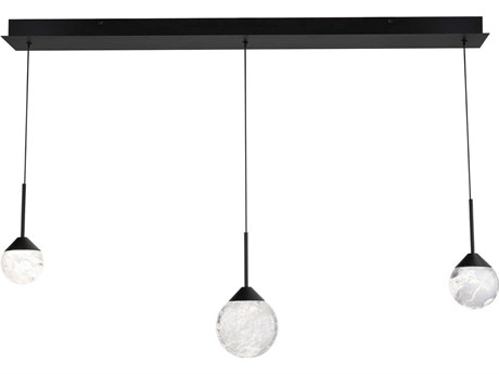 Schonbek Quest 3-Light Black Globe Island Pendant