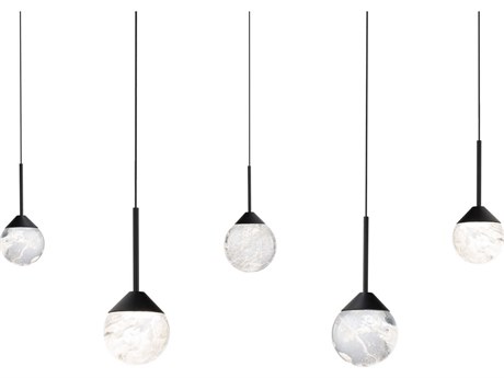 Schonbek Quest 5-Light Black Globe Island Pendant