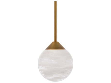 Schonbek Quest 1-Light Aged Brass Globe Mini Pendant
