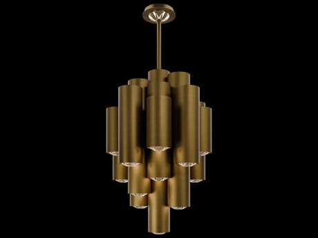 Schonbek Tamara Aged Brass Cylinder Pendant