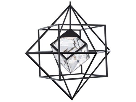 Schonbek Heracles 1-Light Black Geometric Pendant