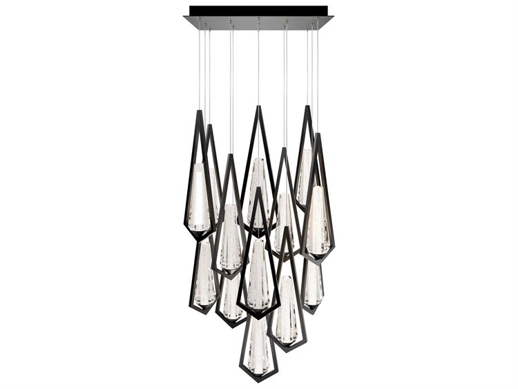 Photos - Chandelier / Lamp Schonbek Devotion 13-Light Black Pendant BPD66213S-BK