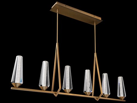 Schonbek Devotion Aged Brass Linear Island Pendant