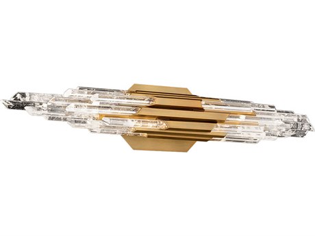 Schonbek Organza 1-Light Aged Brass Vanity Light