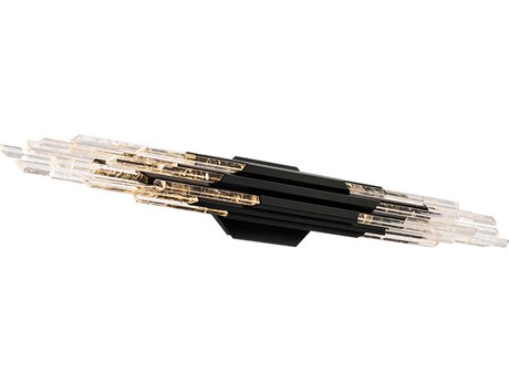 Schonbek Organza 1-Light Black Vanity Light