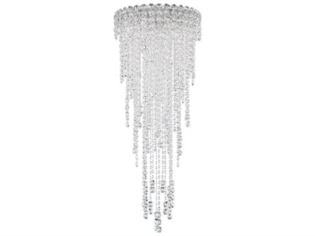 Schonbek Chantant 4-Light Stainless Steel Crystal Flush Mount