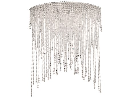 Schonbek Chantant 8-Light Stainless Steel Crystal Flush Mount